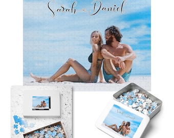 Personalized Photo Puzzle: Custom Photo Jigsaw Couple Gifts for Boyfriend Girlfriend