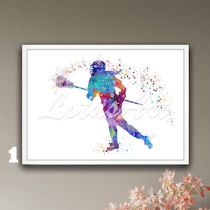 Girls'/Women's Lacrosse Sticks - Purple Mini Art Print by goalgirlgear
