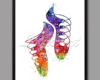 Ghillies Shoes Watercolor Art: Irish Dance Decor (Digital Download)