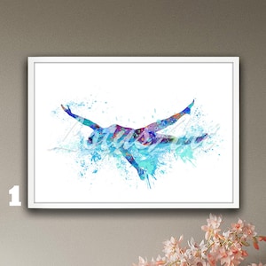 Girl Swimming Backstroke Framed Wall Art Watercolor Print Water Sports Poster Girls Room Decor Swimmer Painting Personalised Custom Gift