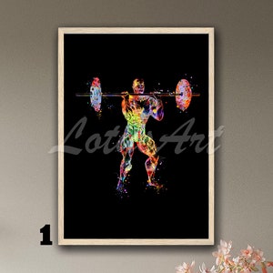 Weightlifter Muscles Framed Print Watercolor Black Background Art Chiropractor Gift Clinic Decor Human Anatomical Medical Doctor Office Gift