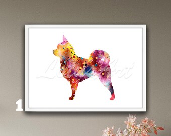 Chihuahua Art gerahmt Aquarell Druck Hund Malerei Kinderzimmer-Wand-Dekor personalisierte Geschenk Poster
