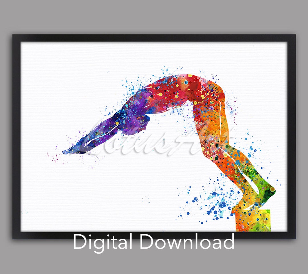 DIGITAL DOWNLOAD Boy Swimmer Wall Art Water Sports Decor Swimmer Gift Kids Room Decor Watercolor