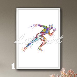 Runner Muscles Anatomy Wall Art Framed Watercolor Print Chiropractor Gifts Home Decor Anatomical Poster Clinic Gift Doctor Office Human Body