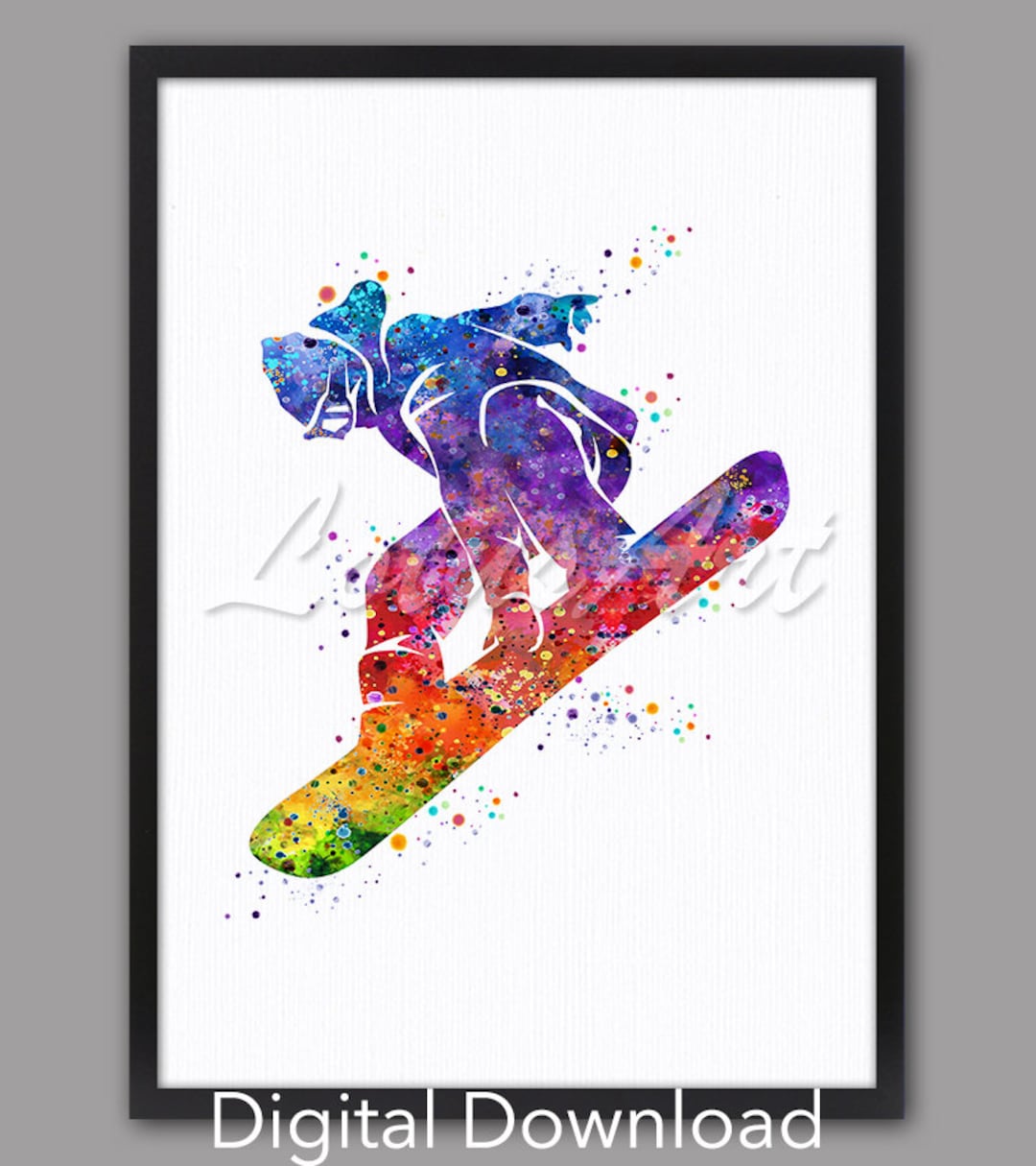 digital-download-snowboard-art-winter-sports-poster-girl-snowboarding-watercolor-home-decor-girl-s-room-decor-kids-room-decor-sports-print-etsy