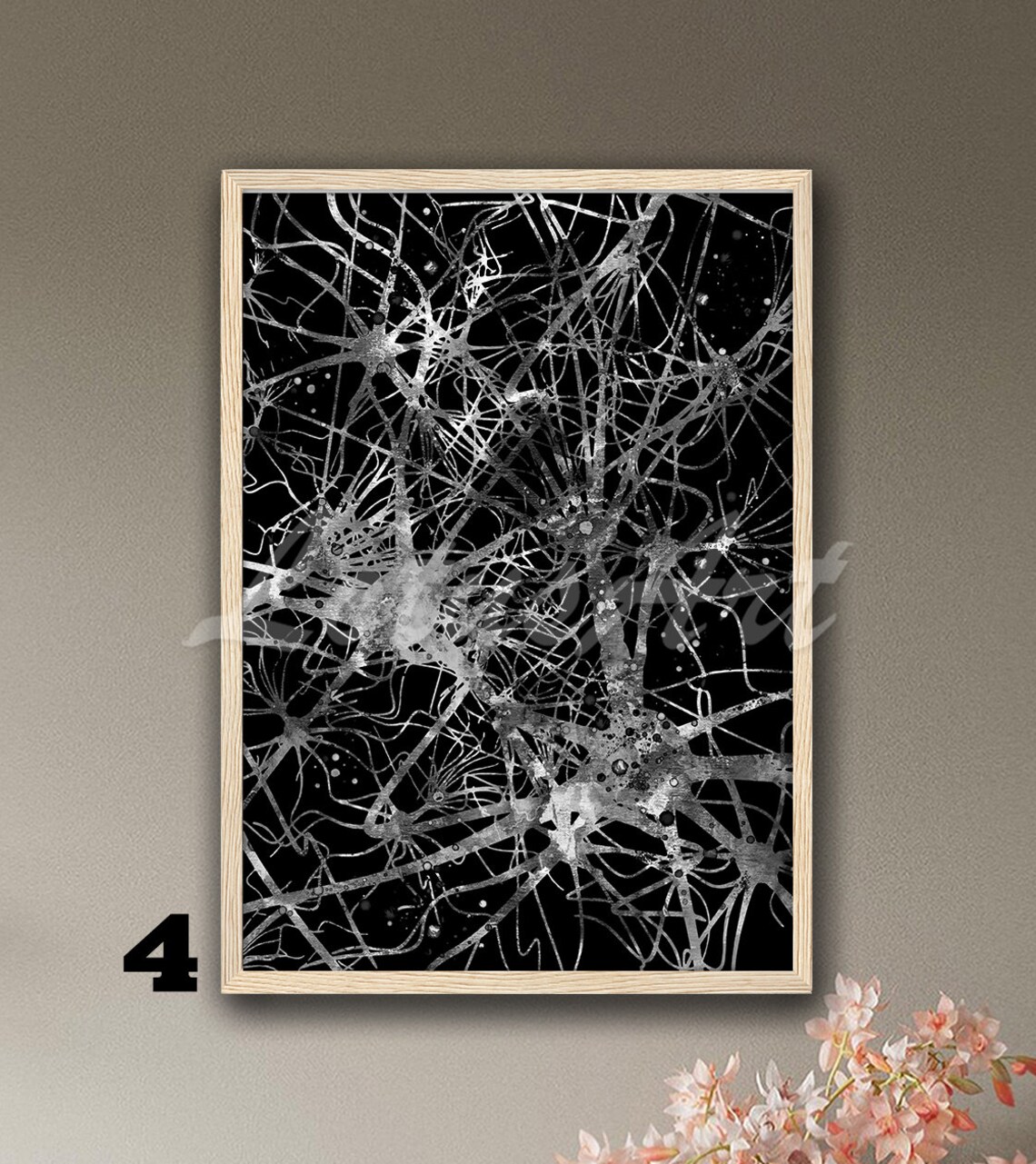 Neuron Watercolor Print: Medical Anatomy Brain Cell Wall Art - Etsy