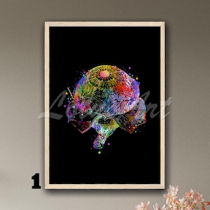 Eye Anatomy Framed Art Black Background Eyeball Medical Watercolor Poster Optician Gift Science Optometry Ophthalmology Decor Optometrist
