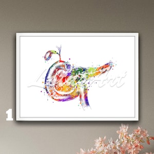 Pancreas Anatomy Wall Art Decor Digestive System Organs Watercolor Print