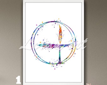 Flaming Chalice Symbol Unitarian Universalist Church Wall Art Watercolor Print Flame Symbol Home Decor Unitarian Religion Poster