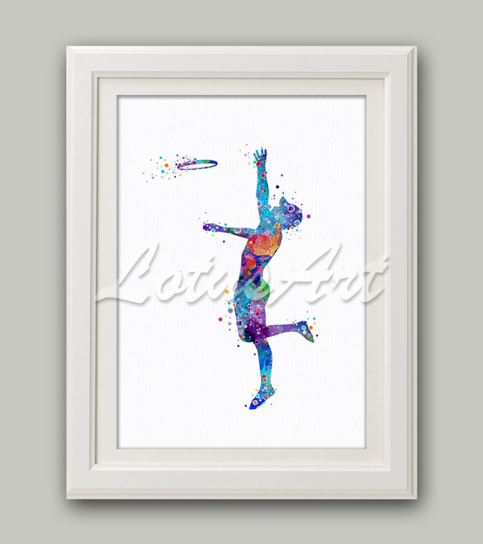 Ultimate Frisbee Art Watercolor Print Sports Poster Home Decor Etsy