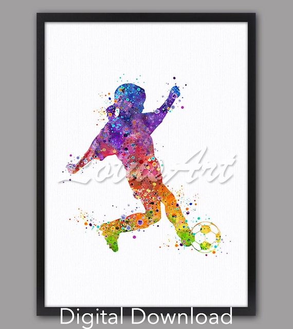 Art Poster Football Player