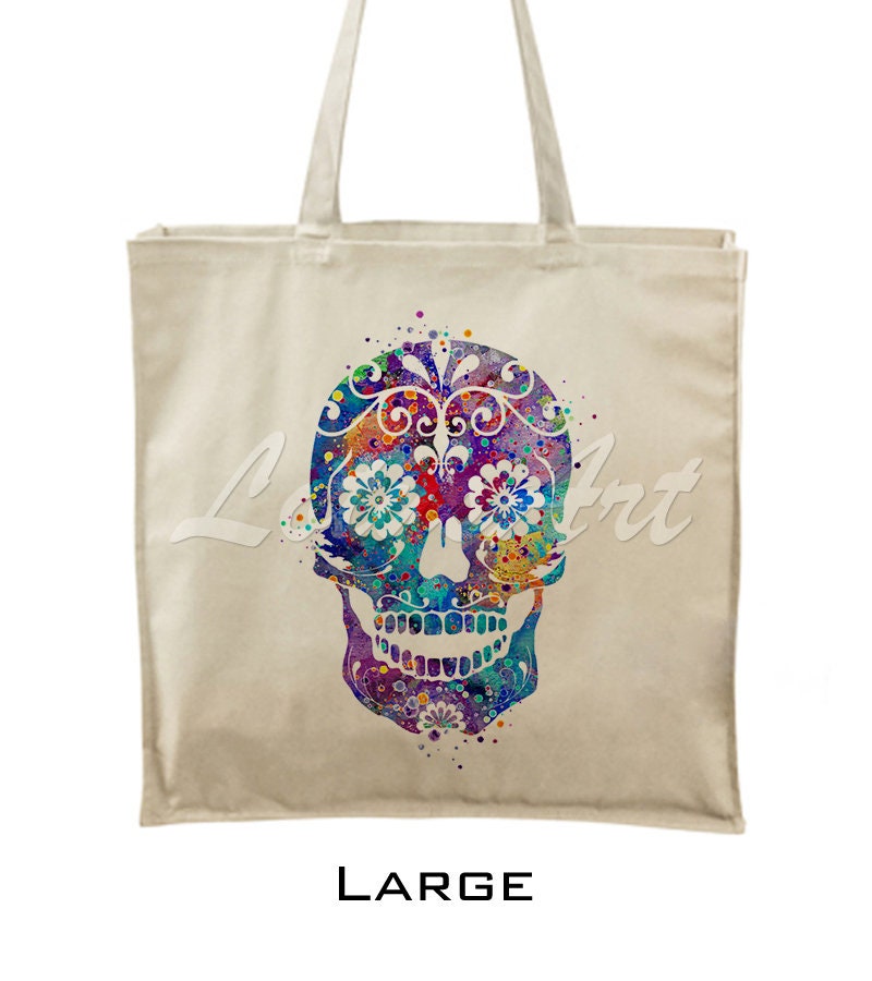 Sugar Skull Tote Bags Tote Bag Wedding Personalized Tote Bags | Etsy