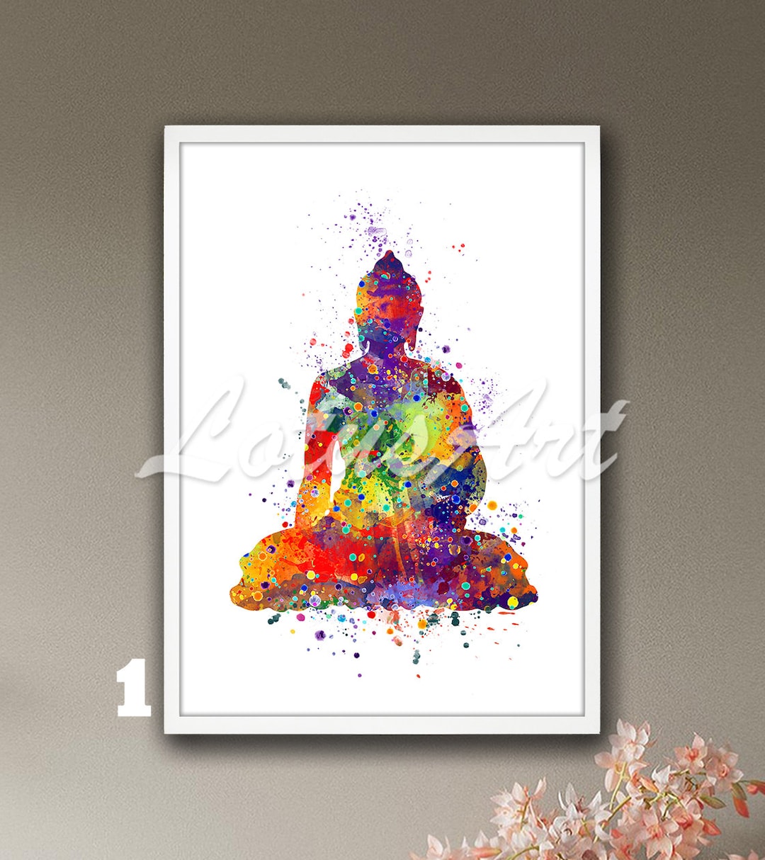 Buddha Art Watercolor Print Zen Decor Painting Yoga Meditation Poster ...