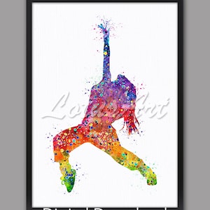 Hip Hop Girl Watercolor Print: Dance Wall Art (Digital Download)