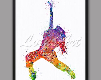 Hip Hop Girl Watercolor Print: Dance Wall Art (Digital Download)