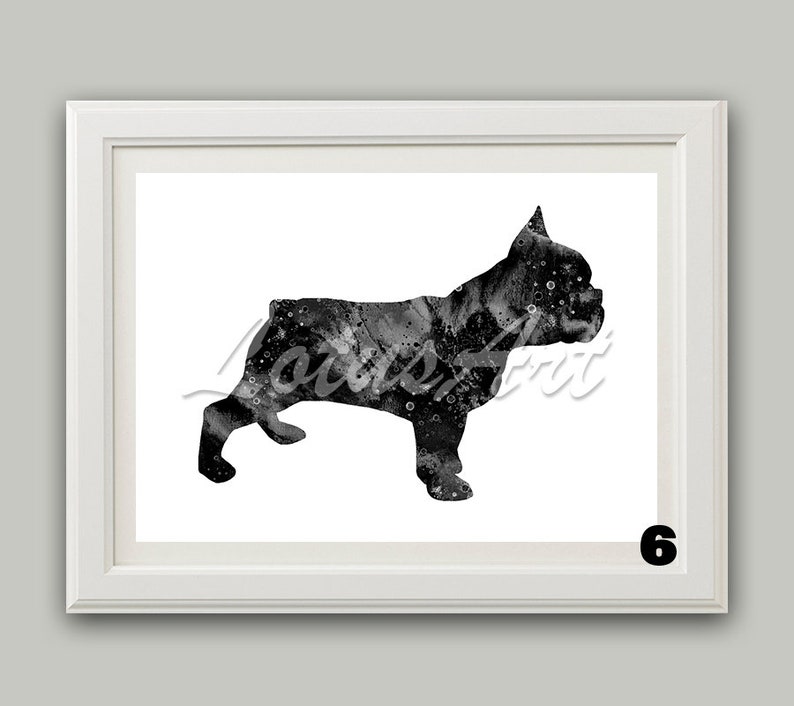 French Bulldog Wall Art Watercolor Print Dog Nursery Art Etsy