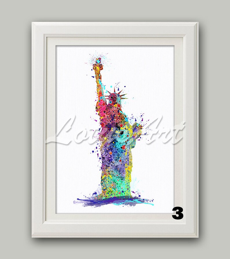 Statue of Liberty Wall Art New York Home Decor Painting Custom Etsy