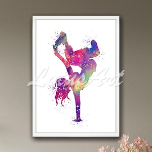 Hip Hop Dancer Watercolor Wall Art Print Painting Street Dance Poster Dancing Girl Room Decor Personalised Gifts