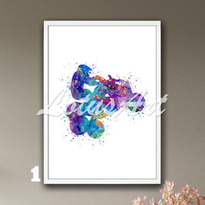 4 Wheeler Wall Art ATV Racing Framed Print Watercolor Painting Sport Poster Boys Room Decor Personalised Custom Quad Bike Motocross Gift