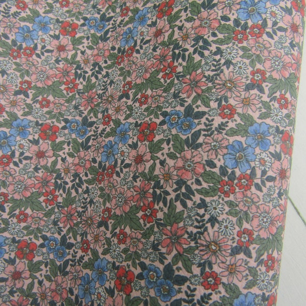 Artisan Pink Pansy Floral Faux Leatherette Fabric Size A4 Perfect For Hairbows & Crafts