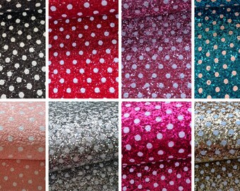 Spotted  Chunky Glitter Fabric Size A4 Perfect For Hairbows & Crafts