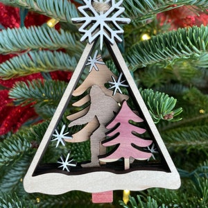 Bigfoot / Sasquatch personalized Christmas tree ornament