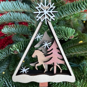 Horse Christmas tree ornament - Personalized