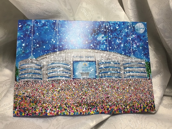 Christmas card Manchester City Etihad Stadium. Version 1.