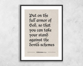 Armor of God, DIGITAL DOWNLOAD, Ephesians 6:11