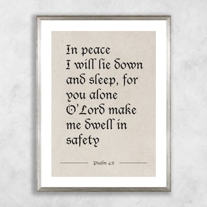 In Peace, DIGITAL DOWNLOAD, Psalm 4:8