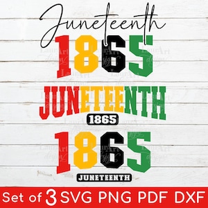 Junteenth SVG - Schwarze Geschichte Monat - Afroamerikanischer Stolz - Black Pride Afrikanische Frauen Ermächtigung - College-Schriftart Varsity Juneteenth PNG