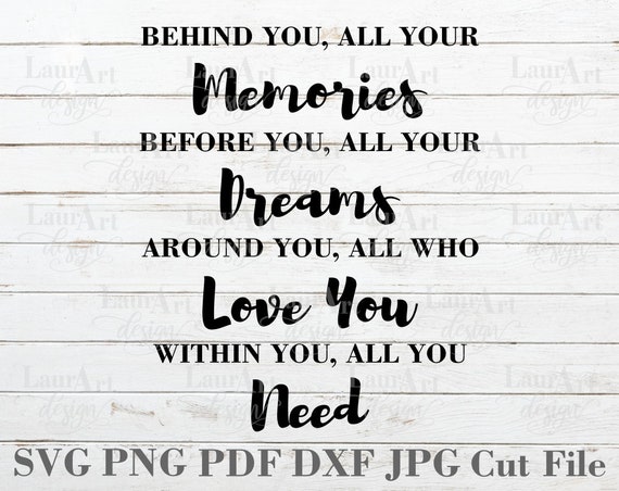 Behind You All Your Memories SVG Printable Poster Wall Art - Etsy