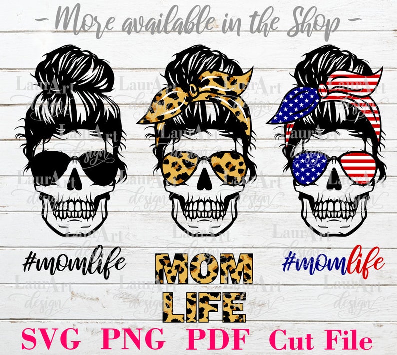 Girl Face Messy Bun SVG Vector Cut File Sunglasses Mask | Etsy