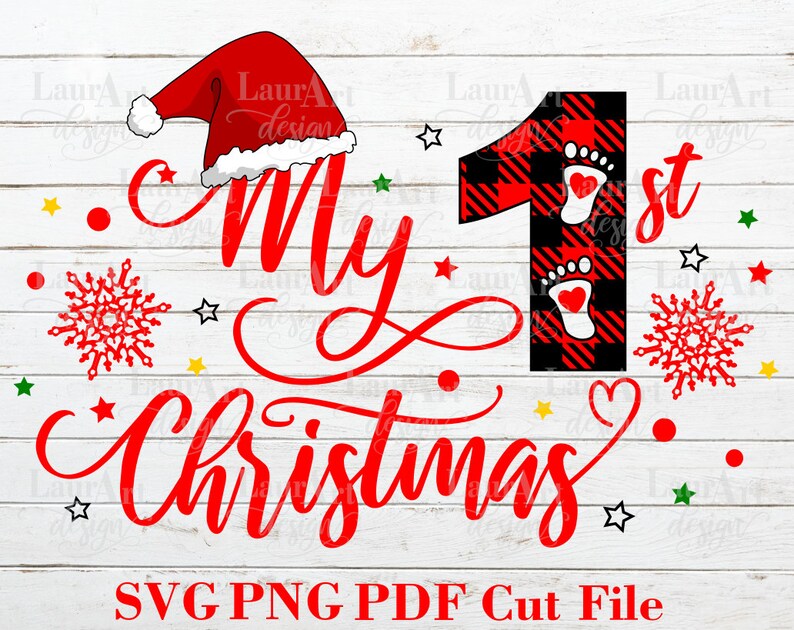 Download My First Christmas SVG Transfer Baby Onesie Cut File Decal ...