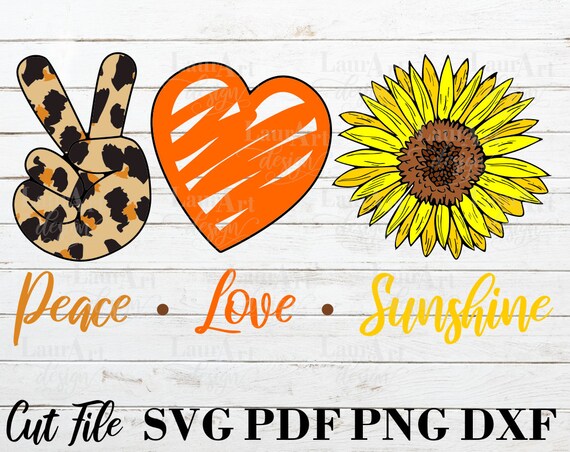 Peace Love Sunshine Svg Summer Vector Cheetah Print ...