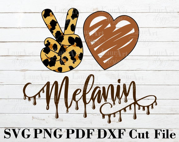 Download Peace Love Melanin Svg Vector Cheetah Pattern Blm Black Woman Etsy