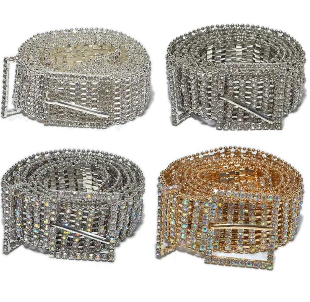 rhinestone belt womens