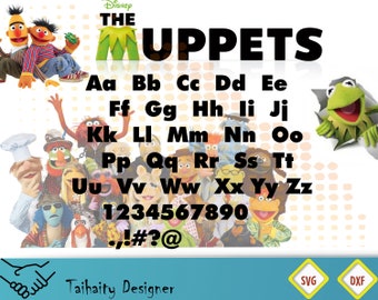 The muppets font svg file/ The muppets alphabet svg, dxf/ Printable/ SVG cut file/ Vector/ Digital/ Print/ Instant download