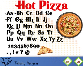 Pizzahut font svg file/ Pizzahut alphabet svg, dxf/ Printable/ SVG cut file/ Vector/ Digital/ Print/ Instant download