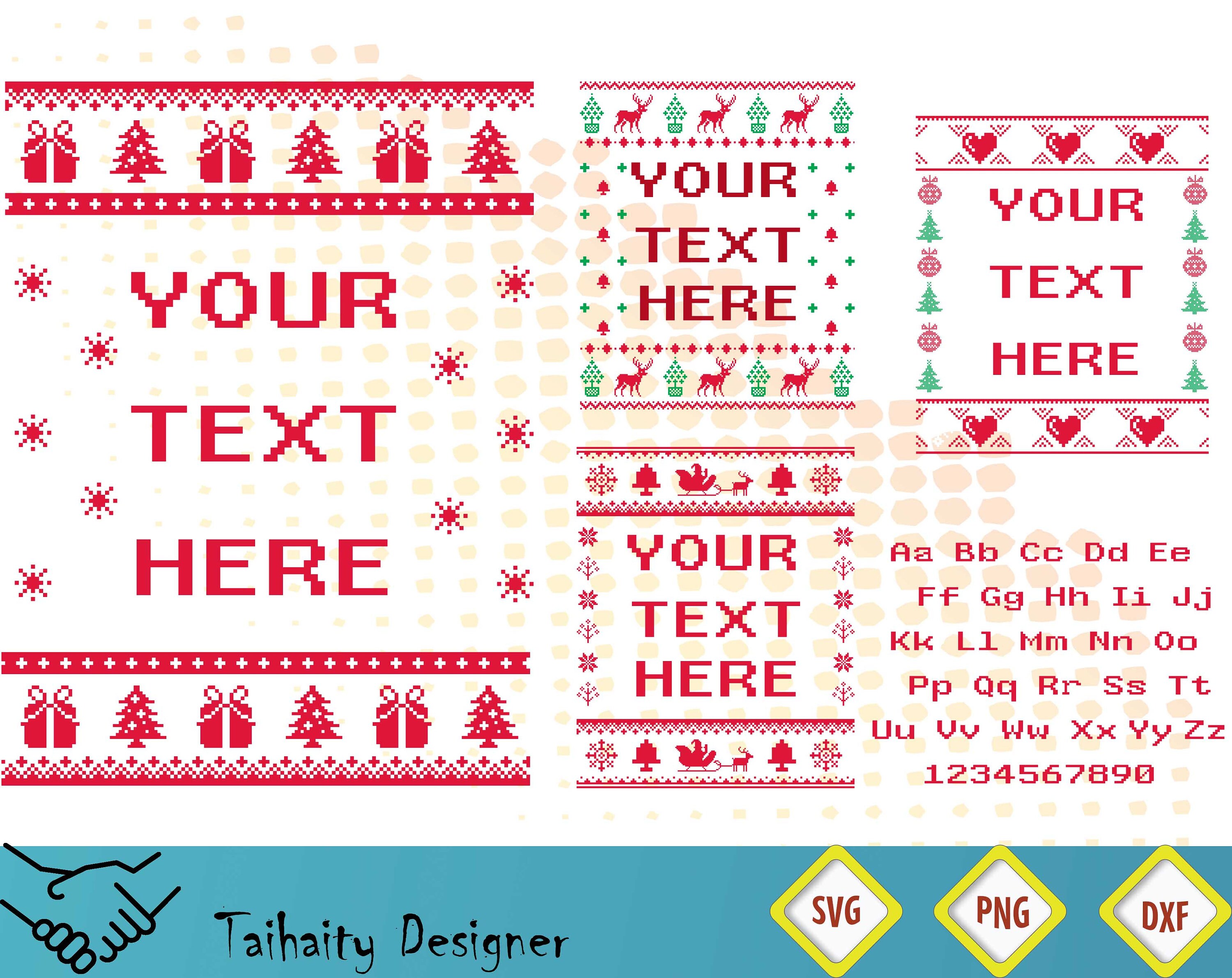 Christmas Sweater Ugly Template svg dxf png/ Printable/ SVG  Etsy