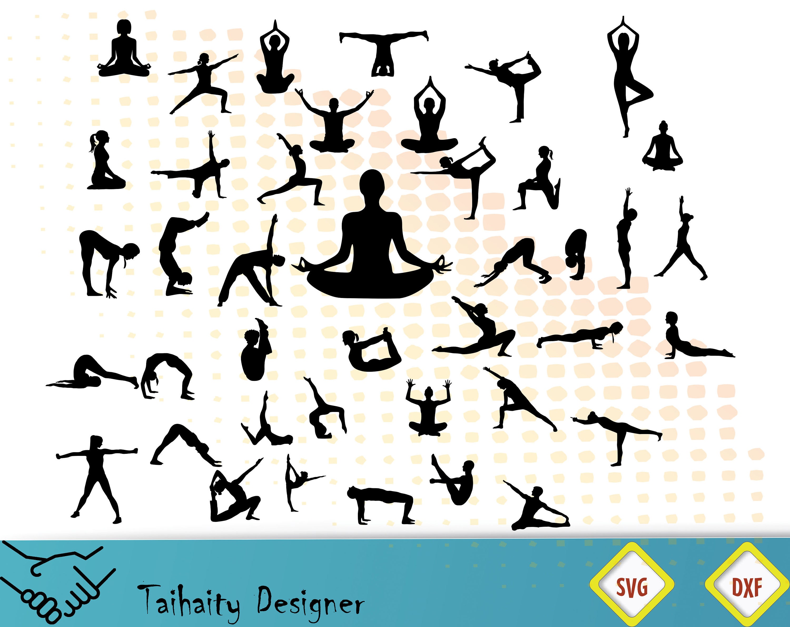 Download Yoga svg file/ yoga svg dxf/ Printable/ SVG cut file/ Vector/ | Etsy