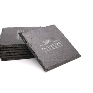 Engraved coasters made of slate | engraved slate coaster