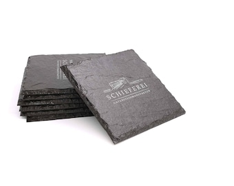 Engraved coasters made of slate | engraved slate coaster