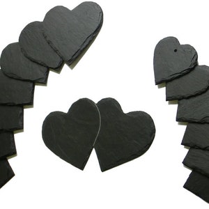 Handmade slate hearts from the slate factory measuring 3-40 cm