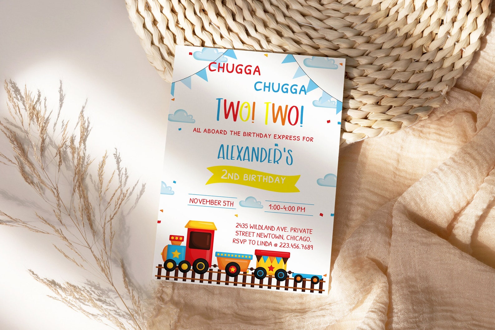 Train Birthday Invitation Template Printable Kids Train - Etsy