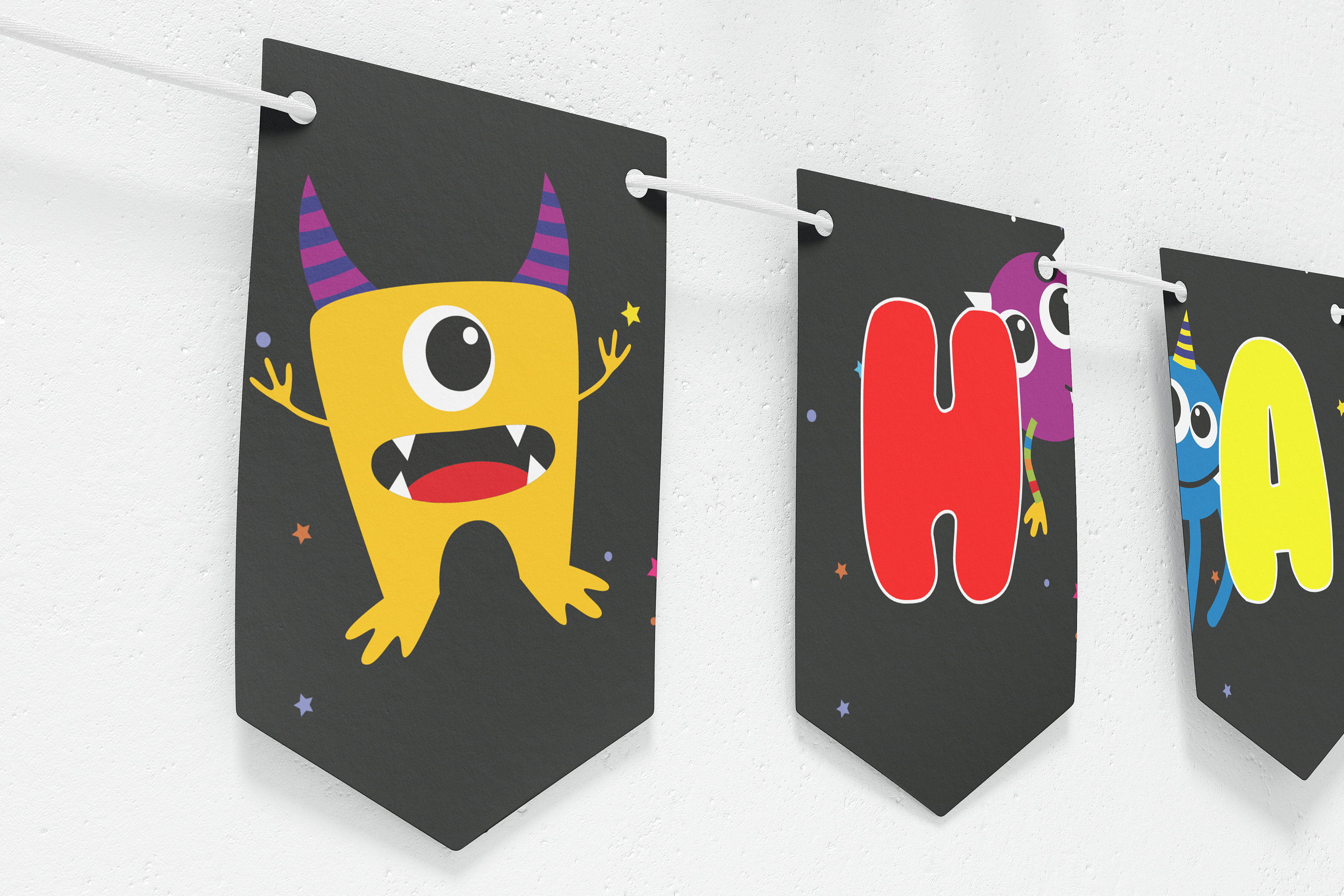 Monster Birthday Banner, Monster Banner, Monster Birthday Decor, Boy ...
