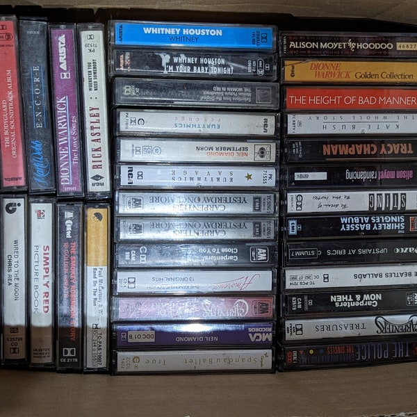 Various Artists Vintage Rock & Pop Cassette Tapes 70s 80s 90s