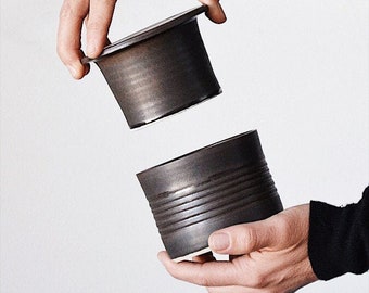 Beurrier français Groove Ceramics de Pepo - fer forgé noir