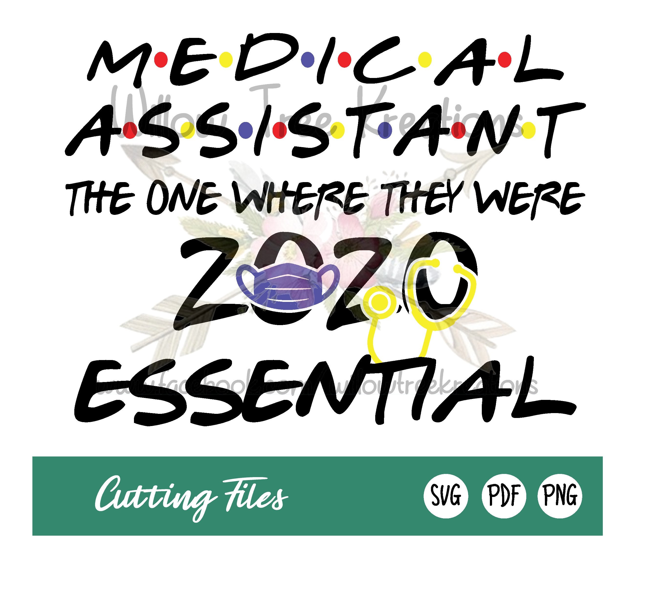 Medical Assistant Essential Svg/cut Etsy