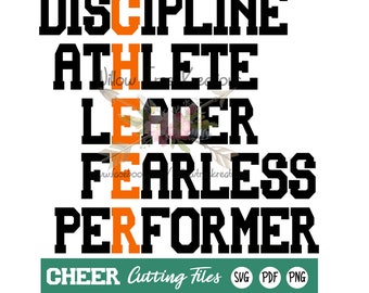 Cheer, cheer punch out words, svg